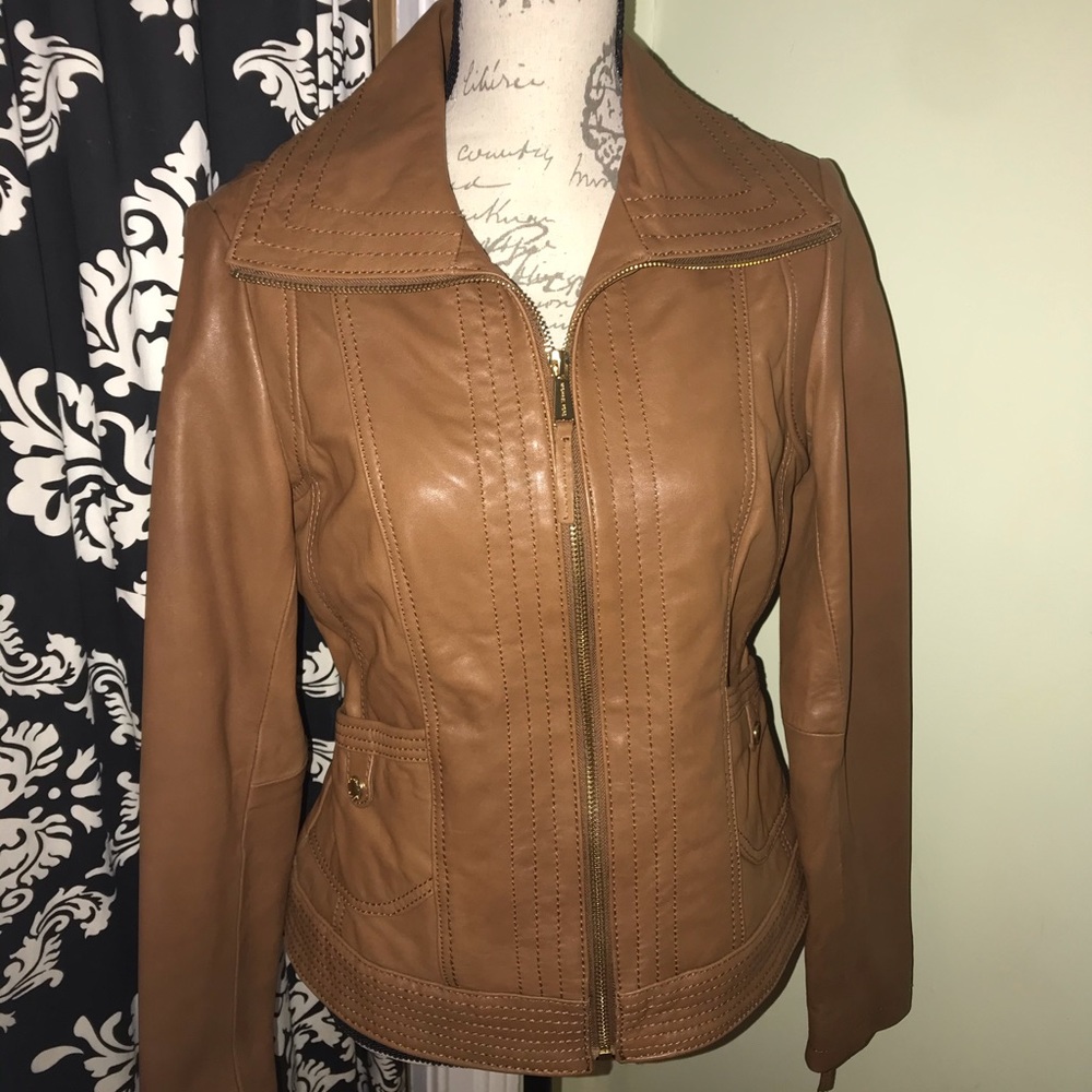 Michael Kors Leather Jacket, M - Picture 1 of 8